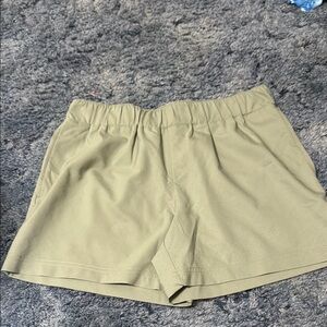 Olive Green Casual Shorts